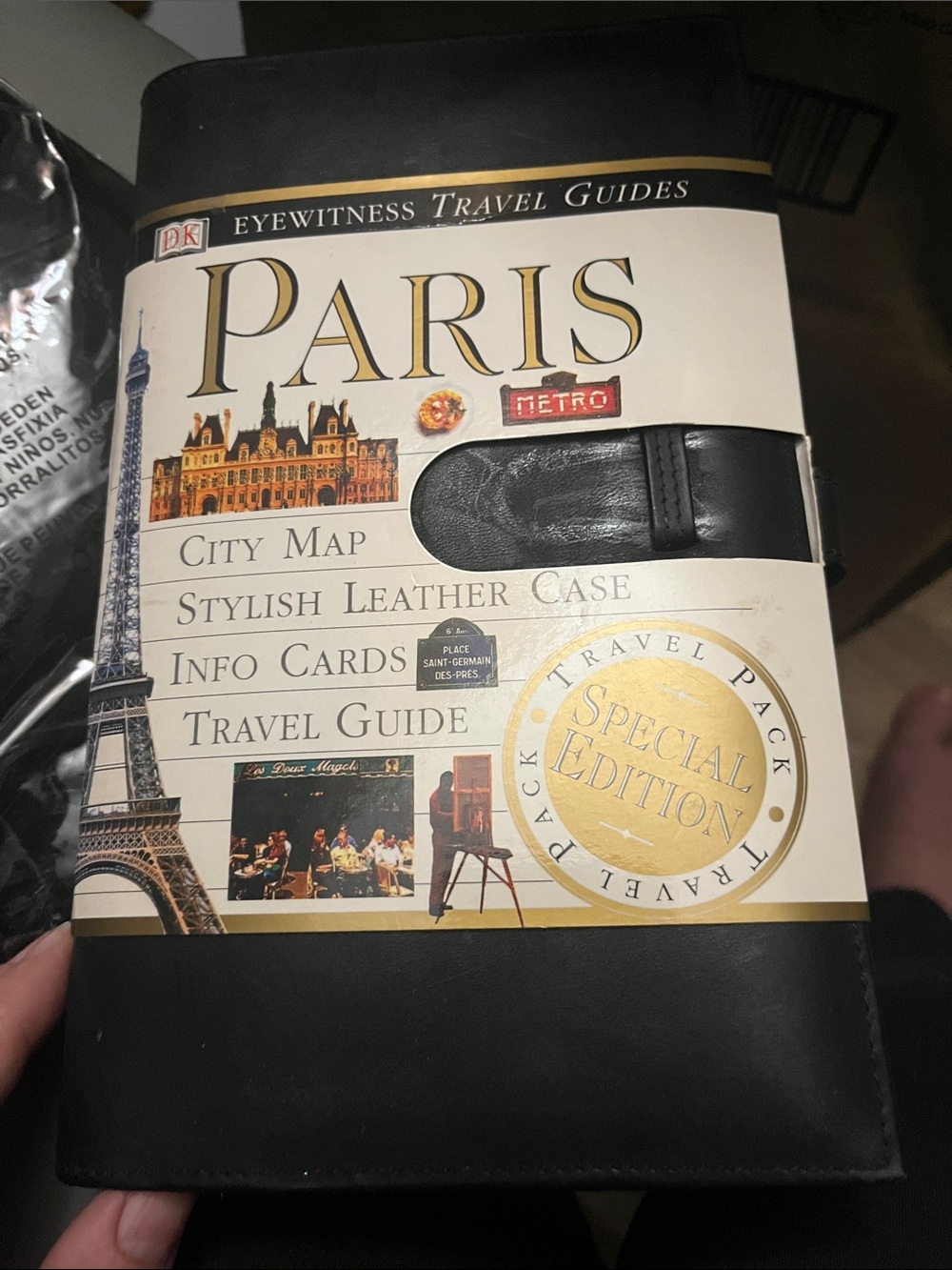 Paris Travel Leather Case - Black